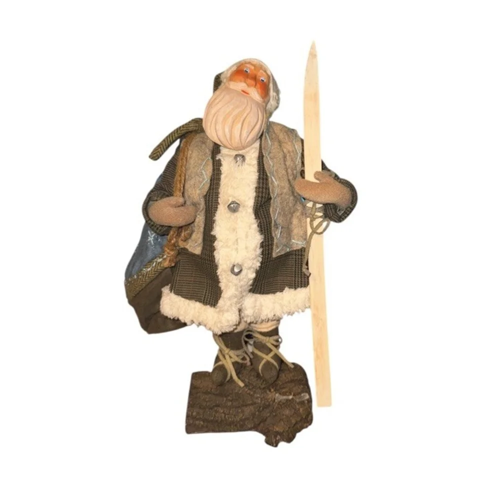 Hallmark Woodland Jolly Santa Pere Noel Des Bois Skiing 14